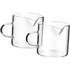 BESTYASH 2 Pezzi Tazze in Vetro per Latte Beccuccio, Servizio | Tazza Trasparente, Impugnatura Ergonomica, Uso per Espresso, , Succhi di Frutta e Servizio in Bar