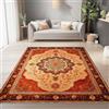 UUZEAI Tappeto antiscivolo per soggiorno in stile bohémien, classico tappeto persiano vintage con motivo floreale orientale, lavabile per camera da letto, cucina 60x90cm