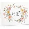 Everloria Libro degli Ospiti di Matrimonio 108 Pagine Vuoto, Wedding Guest Book Commemorativo in Pelle, Libro Ospiti Matrimonio per Matrimoni Anniversario Compleanni Battesimo Quinceañera Laurea