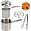 TOWEBOORY Contenitore per Grasso in Acciaio Inox1.8L, Pentolino Friggitrice con Cestello in Acciaio Inox Friggitrice Acciaio Inossidabile per Filtro Olio Filtro a Maglia Fine per Friggere e Grasso da Cucina