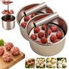 Generico Macchina per polpette in acciaio inossidabile e macchina manuale per | Strumento per la cottura di polpette multi-foro, per cucinare in cucina, strumento per polpette di riso