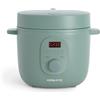 CREATE/RICE COOKER/Riso Elettrico da 2 L Verde Sage/Programmabile fino a 24 ore, prepara torte, stufati o zuppe, funzione di mantenimento del calore, 400 W