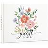 Everloria Libro degli Ospiti di Matrimonio 108 Pagine Vuoto, Wedding Guest Book Commemorativo in Pelle, Libro Ospiti Matrimonio per Matrimoni Anniversario Battesimo Compleanni Laurea Quinceañera