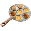 shjxi 7 tazze di padella per uova, creatore di omelette in alluminio | padella per uova domestiche, padella antiaderente per pancake da 7 tazze, Padella per frittata per uova in alluminio per casa