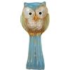 Hoement Scolaposate Ceramica Gufo Blu, Poggiamestolo Simpatico per Cucina | Porta Cucchiaio da Cucina, Porta Utensili Pratico, Gadget Cucina Semplice, Facile da Pulire