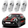 Tenatu 4 Pezzi Luci Proiettore Porta Logo per MINI R50/R52/R53/R55/R56/R57/R58/R59/R60/R61/F54/F60/F55/F56/F57 - illuminazione sottoscocca auto - luce LED di benvenuto