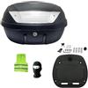 CLICK&GO COMPATIBILE CON YAMAHA X-MAX 250 ABS VALIGIA BAULETTO 52 LITRI BAULE COMPLETO DI PIASTRA+MANIGLIA+KIT MONTAGGIO AGGANCIO PORTAPACCHI MOTO SCOOTER CAPIENZA 2 CASCHI NERO