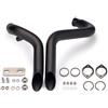 LPOXD Tubo Scarico Motocicletta per Harley per Davidson T7 per Softail per Sportster 883 1200 Accessori Modificati Ricambio(A Black)