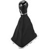 TUCKBOLD Pomello del cambio manuale a 5 velocità con copertura per Volkswagen Golf Mk7 GTI | Pomello leva del cambio anteriore in plastica nera effetto pelle 1 pz