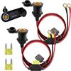 Sekmore Set di 2 prese accendisigari 12 V 24 V femmina impermeabile, fusibile 20 A, 14 AWG