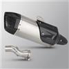 BYLKFC Scarico Tubo Terminale Di Scarico Per Motocicletta Per BMW R1200GS R1200 R 1200 GS Adventure, Silenziatore A Doppio Foro, Tubo Centrale Slip-on Moto Silenziatore Silenziatori(Colore 1)