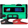 JDMCAR 𝟏𝟐𝟎𝟎𝟎𝐀 Booster Avviamento Auto - Avviatore Batteria Auto verde | per Auto/Moto (Fino a 9.0L e Diesel a 8.5L), Starter Batteria Auto Portatile con LED/LCD, Upgrade Avviatore di Emergenza