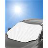 Csuntikulo Parasole parabrezza auto esterno con 5 magneti e custodia | Copertura pieghevole, larghezza massima 193 cm, larghezza inferiore 157 cm, altezza 126 cm