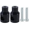 DUZEPA 1 paio di riser per manubrio da moto, 22 mm, morsetti in lega di alluminio, estensione manubrio rialzata, nero