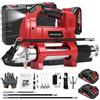 Uadme 12000PSI Ingrassatore a Batteria,con 2xBatterie 1,5mAh e Caricabatterie | Motore Brushless, 6,17OZ/MIN & 600CC, 1m Tubo Flessibile, Pistola per Grasso Elettrica con Luce LED