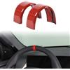 YinanIutos Volante linea centrale rossa compatibile con auto 5er G60 / X3 G45 marcatura centrale del volante, materiale ABS, sportivo rosso (2 pezzi) per applicazioni di strisce centrali sul volante