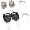 Yanmis Kit Chiavi per Cilindro Serratura Bauletto Moto, system di Chiusura Sicuro per Bauletto Posteriore in Lega di Alluminio con 2 Chiavi per Bauletto Moto, Bauletto Portabagagli,