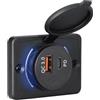 ECVGHD Caricabatteria da auto Presa Ricarica Rapida USB Tipo C Caricabatterie Adattatore di Alimentazione Pannello Presa