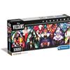 Clementoni Collection - Puzzle 1000 Pezzi Panorama Disney Villains, Idea Regalo, Compact Box, Made in Italy, 98x33 cm, Poster Incluso, 39872