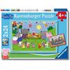 Ravensburger - Puzzle Peppa Pig | Puzzle Bambini 4 Anni O Più | 26x18 Cm | Regalo Bambino 4 Anni | Gioco Educativo E Stimolante | Idea Regalo | 2 Inclusi