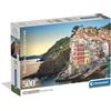 Clementoni - Puzzle 500 Pezzi per Adulti e Ragazzi, Collection, Tema Riomaggiore, con Poster Incluso, Compact Box, Idea Regalo Uomo e Donna, Made in Italy, 49x36 cm, 35576