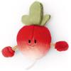 NICI 61864 Mini MagNici Ravanello di peluche con calamita, aderisce a superfici metalliche, lavagne magnetiche e manici della borsa diventando un compagno di viaggio, 7 cm, rosso