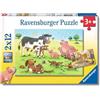 Ravensburger - Famiglie Animali, Puzzle 3+ Anni, 2 Puzzle 12 Pezzi Ciascuno | Include 2 puzzle da 12 pezzi con famiglie animali, giochi educativi e divertenti, ideali come regalo per bambini dai 3 anni.