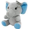 amscan 2 in 1 - Peluche a forma di elefante con orecchie blu, con gancio, 11 cm, 90 g