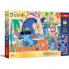 Trefl - Lilo & Stitch, Giornate in spiaggia - 100 pezzi - Puzzle con i personaggi del cartone animato, poster da collezione incluso, adatto a bambini dai 5 anni in su