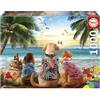 Educa - Puzzle da 1000 pezzi per adulti | Cani sulla spiaggia | Dimensioni: 68 x 48 cm | A partire da 14 anni (20291)