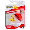 Pokémon PKW4614 - Clip And Go Poké Ball - Pikachu e Pokeball, Poké Ball Ufficiale con Personaggio Mobile da 5 cm