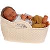 BABY born Real Bambola Reborn realistica, Maschio, carnagione scura, occhi chiusi, 43 cm
