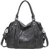 SCOFY FASHION Borsa a tracolla in pelle PU stile motociclista stile a castello multi tasche grandi per le donne borsa da viaggio retrò in pelle PU
