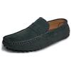 Lewhosy Mocassini da uomo per il tempo libero in pelle scamosciata, classiche scarpe slip-on con suola in gomma