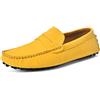 Lewhosy Mocassini da uomo per il tempo libero in pelle scamosciata, classiche scarpe slip-on con suola in gomma