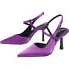 Surwin Slingback a Punta Donna 8cm Tacco a Punta Raso | Pumps Tacco a Spillo EU 35-43 Décolleté Donna Eleganti Sandali Moda con Fibbia Regolabile per Feste Dress Matrimonio Lavoro