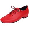 Bviennic Oxfords Donna Flat Lace Up Numero 35-41 | Punta Quadrata Comodo Pelle Daily Scarpe