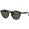 Ray-Ban ROUND RB 2180 Black/G Classic Green 49/21/145 Occhiali da sole da uomo