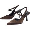 Surwin Slingback a Punta Donna 8cm Tacco a Punta Raso | Pumps Tacco a Spillo EU 35-43 Décolleté Donna Eleganti Sandali Moda con Fibbia Regolabile per Feste Dress Matrimonio Lavoro