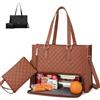 Generic Borsa Tote 2 in 1 Borsa per il Pranzo per Donna, Combo Borse per il Pranzo 2 in 1, Borsa a Mano per Laptop da 15,6 Pollici con Scomparto Isolato a Prova di Perdite, Elegante Tote da Lavoro e Viaggio