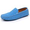 Lewhosy Mocassini da uomo per il tempo libero in pelle scamosciata, classiche scarpe slip-on con suola in gomma