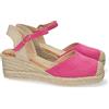 shoes&blues.es Sandali con Zeppa da Donna, Foderati in Juta, a Punta Chiusa e con Fibbia, Collezione Primavera/Estate 2022.
