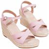 Generisch Sandali da donna, espadrillas, con plateau, con zeppa, punta aperta, scarpe estive, comode e semplici, scarpe estive da donna, per tutti i giorni, lavoro e passeggiate