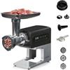Cloer MG8010 Tritacarne elettrico con display touch e accessori, 600 W | 3 dischi inox, insaccatore, accessori per kibbeh e biscotti, pressa burger 3 in 1