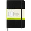 Moleskine Classic Notebook, Taccuino con Pagine Bianche, Copertina Morbida e Chiusura Elastica, Formato Pocket 9 x 14 cm, Colore Nero, 192 Pagine