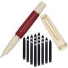 SIPLIV Jinhao 82 Mini penna stilografica in plastica, penna da viaggio tascabile a paragrafo corto, con convertitore di inchiostro e 20 cartucce di inchiostro nero, pennino extra fine con cappuccio,