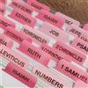 SMART MAGUS Pink Bible Tabs - 90 linguette laminate con lamina d'oro in rilievo | Linguette per libri biblici facili da leggere per Bibbia Vecchio e Nuovo Testamento, Cattolico & ESV