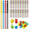 Halorin 100 matite HB con gomma, 50 matite con 50 forbici, in carta da cancellare, matite con gomma, set per ufficio, forniture scolastiche, pensierini di compleanno per bambini