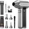 K&F CONCEPT 2 in 1 Soffiatore Aria Compressa Aspiratore Elettrico, LED | Mini soffiatore, Regolabile su Tre Livelli, 5 ugelli, per la Pulizia di Tastiere, PC, All'Aperto, in Casa e in Auto M3