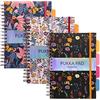 Pukka Pad Bloom B5 Project Book - Confezione da 3 quaderni a spirale con 4 divisori riposizionabili con linguette per organizzazione e personalizzazione, 200 pagine, 100 fogli di carta da 80 g/m²
